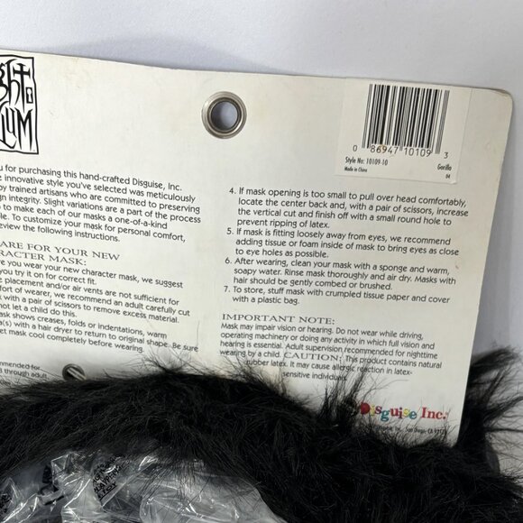Gorilla Ape Mask Disguise Vintage 90’s  NWT NOS - Picture 9 of 9